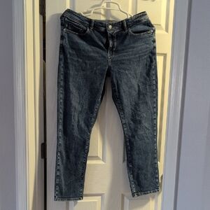 Pilcro Dark Blue Straight Leg Jeans